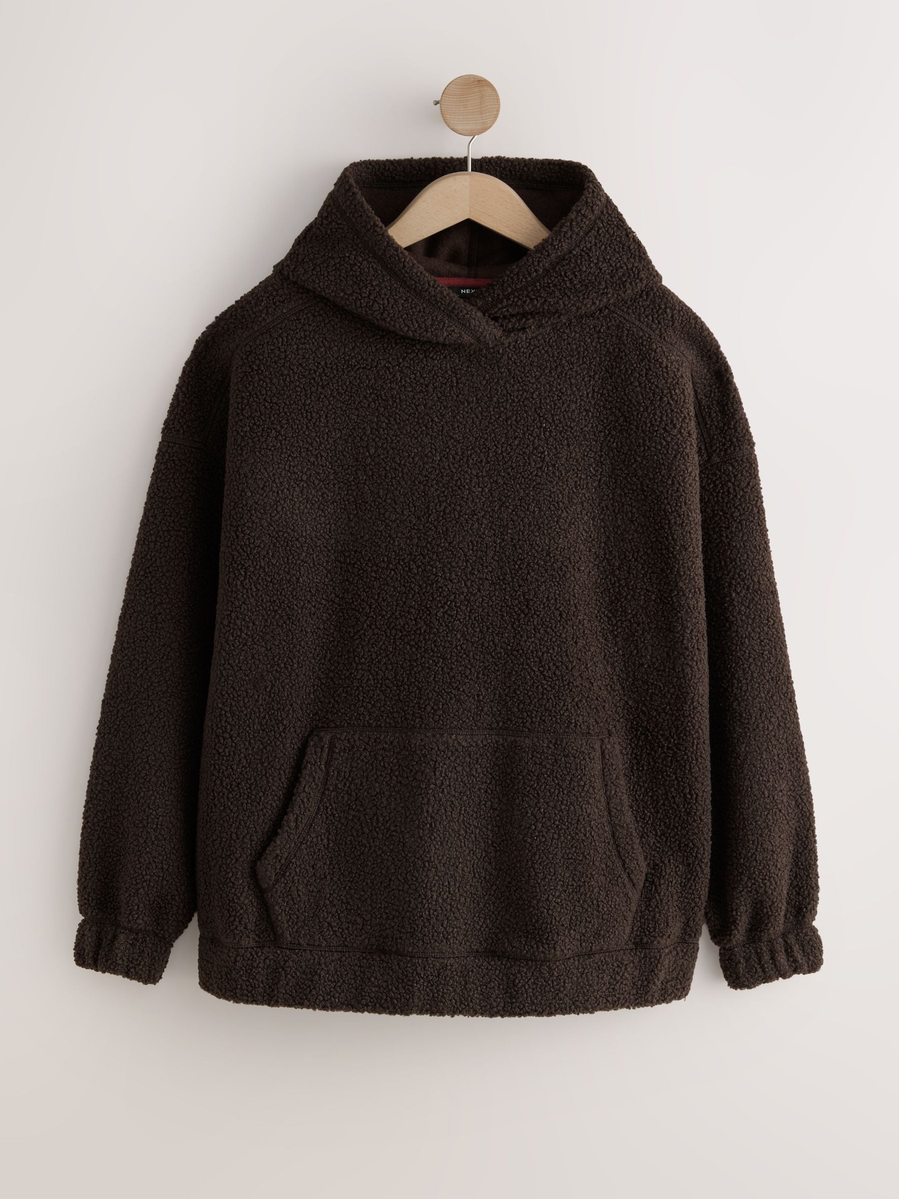 Chocoladebruin - Soft Teddy Borg Longsleeve Hoodie