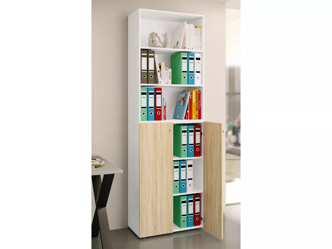 Armoire de bureau Armoire à dossiers Étagère Lona 6f