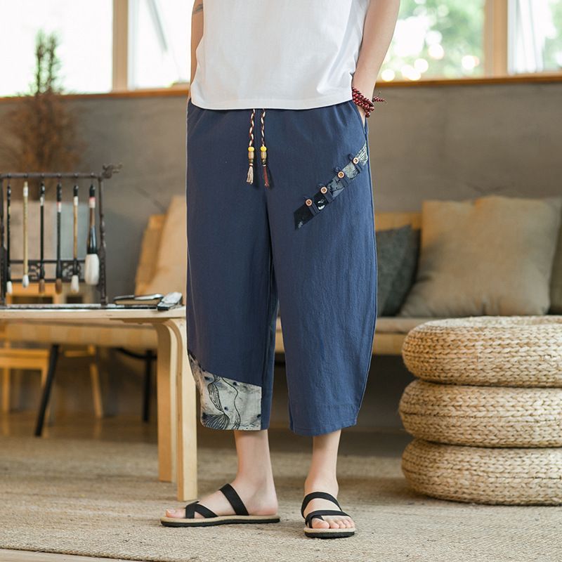 Aozora - Capri-broek met printpaneel