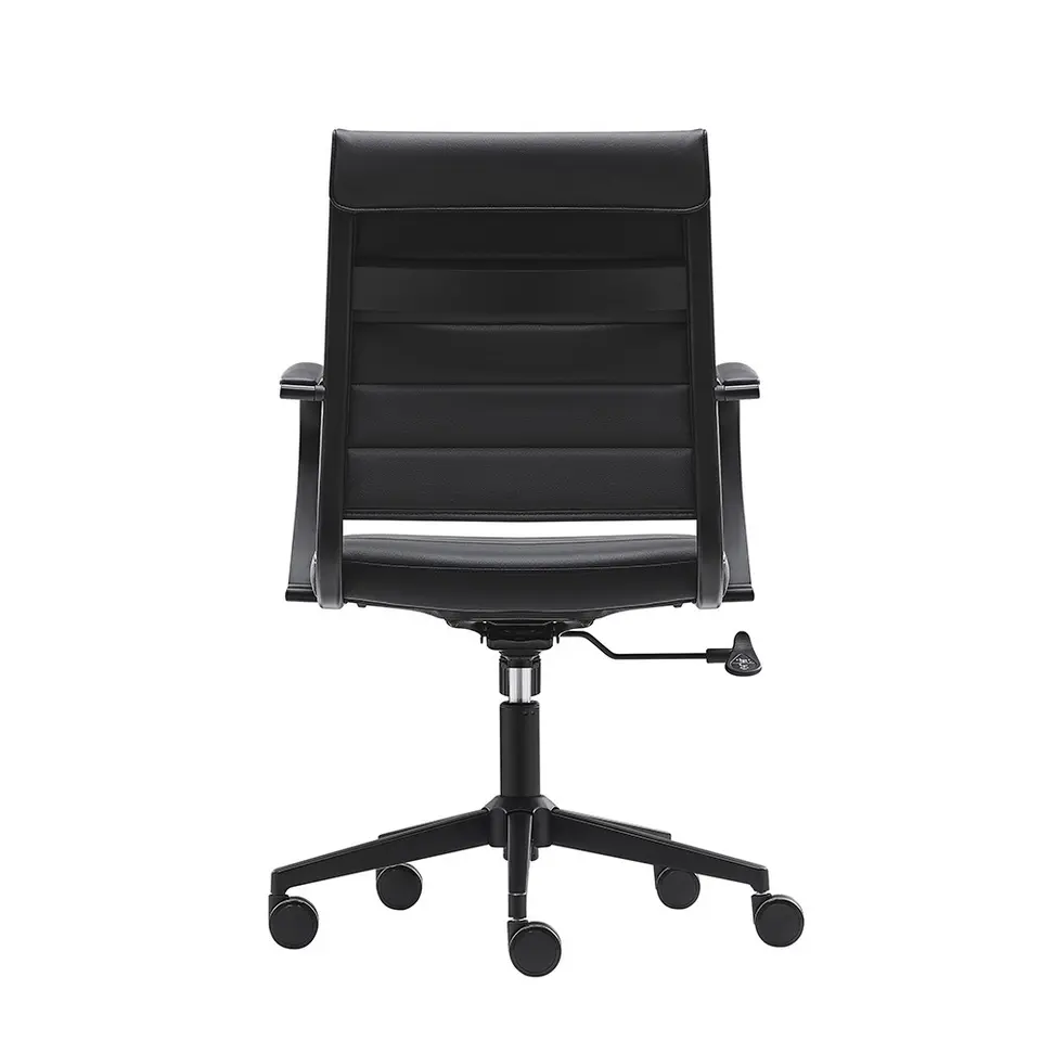 Bureaustoel Cádiz Zwart - Black Steel Edition