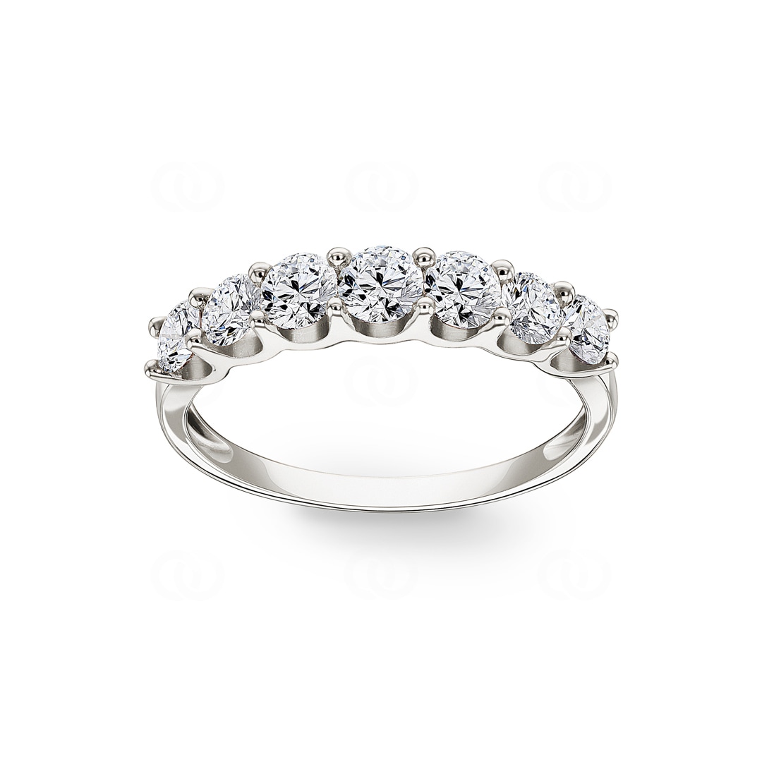 1.02 Karat Diamanten Mémoire Ring 750/18 K Weissgold