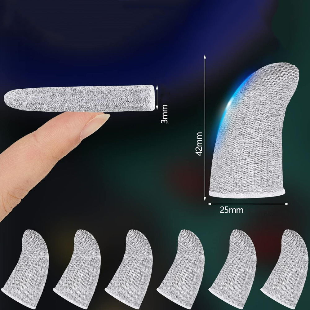 (30er Set) Anti-Schweiss Gaming Finger Sleeve Fingerhut Atmungsaktiv mit Silberfasern für Mobile Gaming