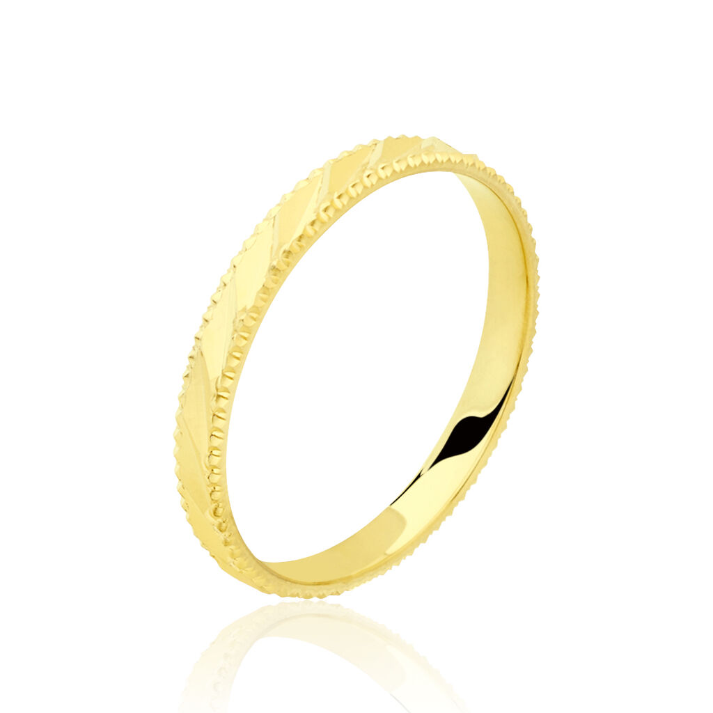 Alliance Facetee Demi Jonc Classique Or Jaune