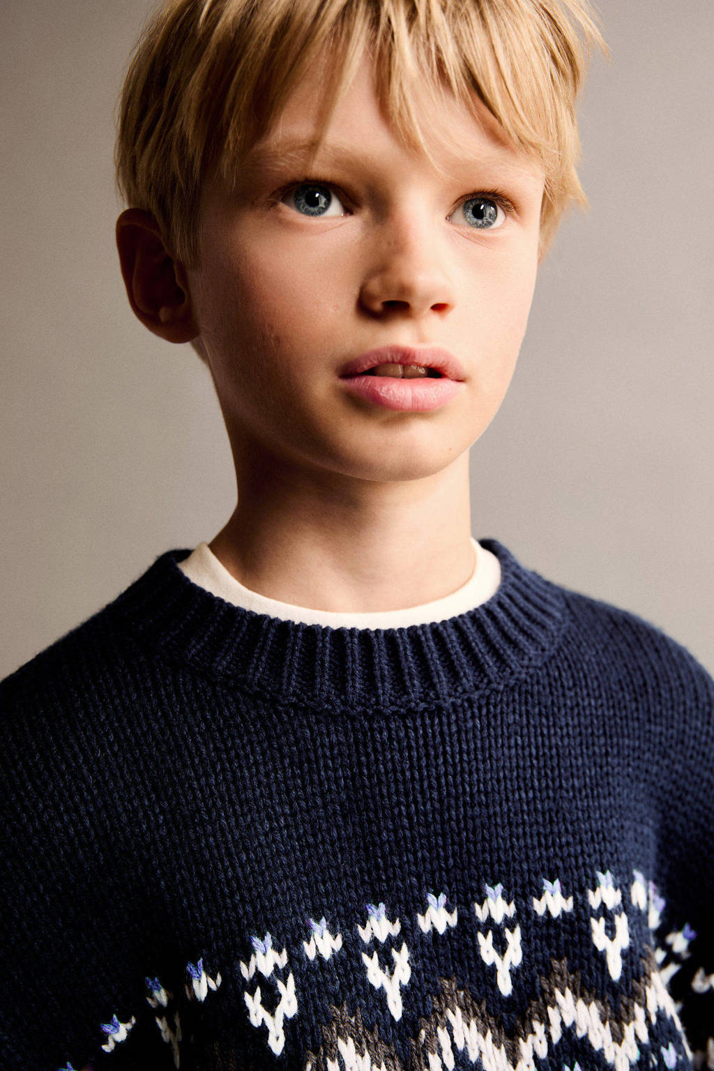 Mango Kids gebreide trui marine