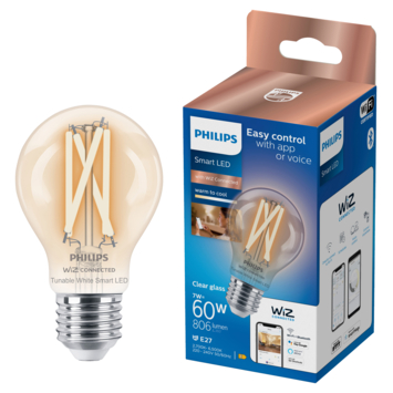 Philips Smart LED filament E27 warm- tot koelwit licht