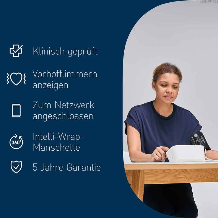 Omron M4 Connect Afib Oberarm Blutdruckmessgerät, 1 St