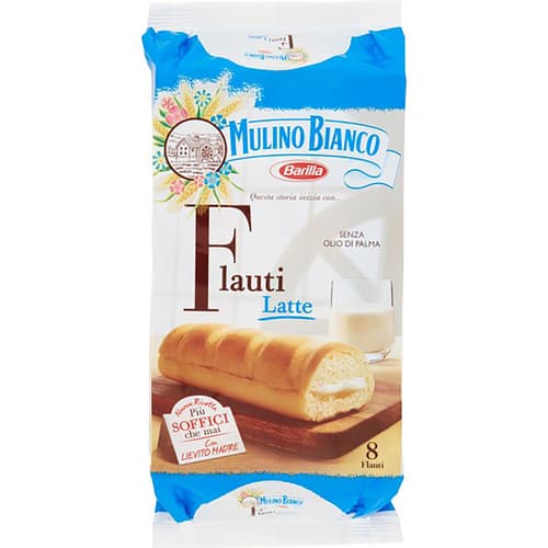 Mulino Bianco Flauti mit Milchcremfüllung