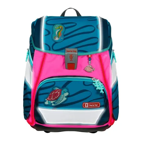 Step by Step LED Neon Pull-Over, Reflektorüberzug mit LED-Leuchteffekt für 2IN1 PLUS Schulranzen, Pink