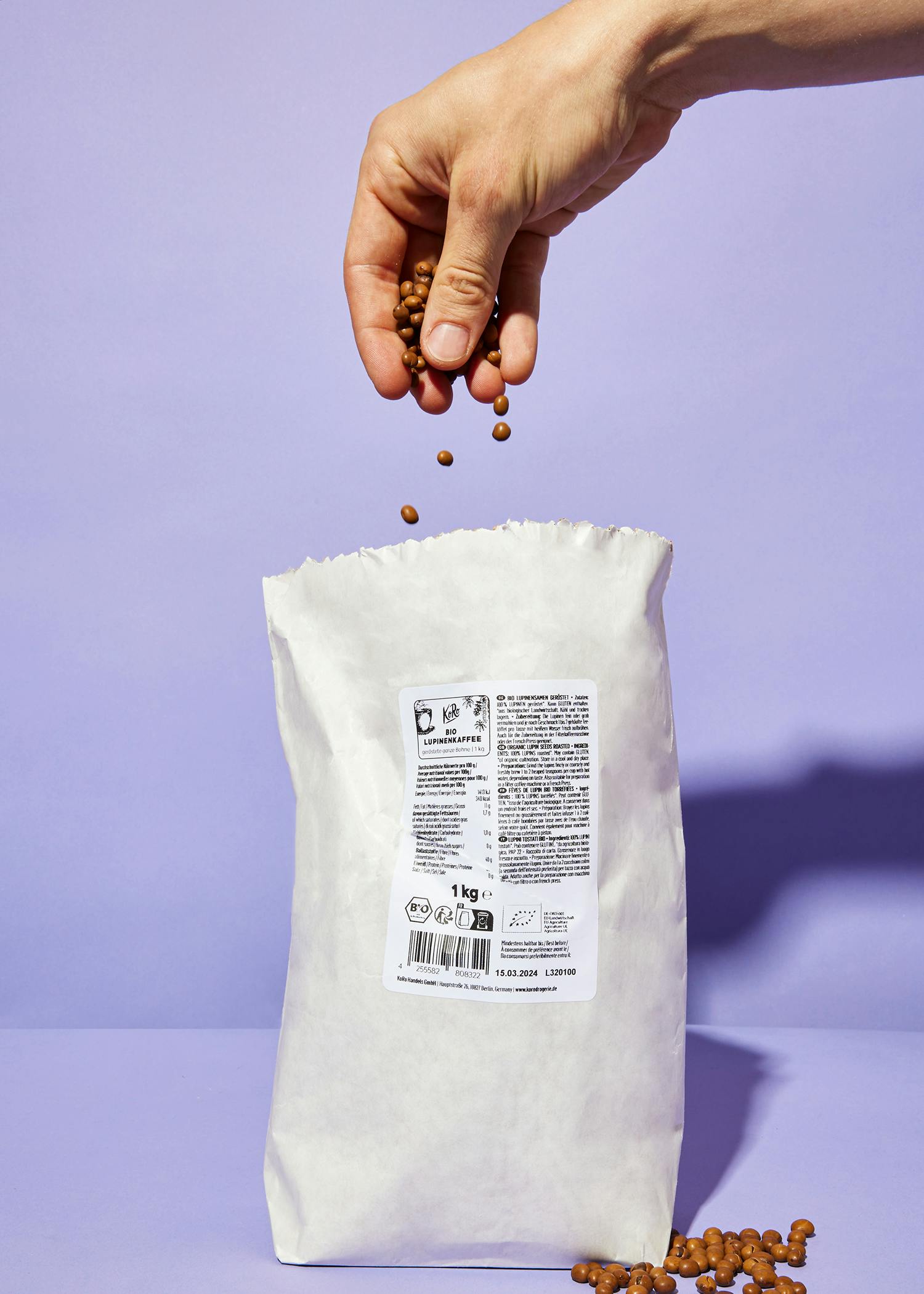 Bio Lupinenkaffee ganze Bohne 1 kg