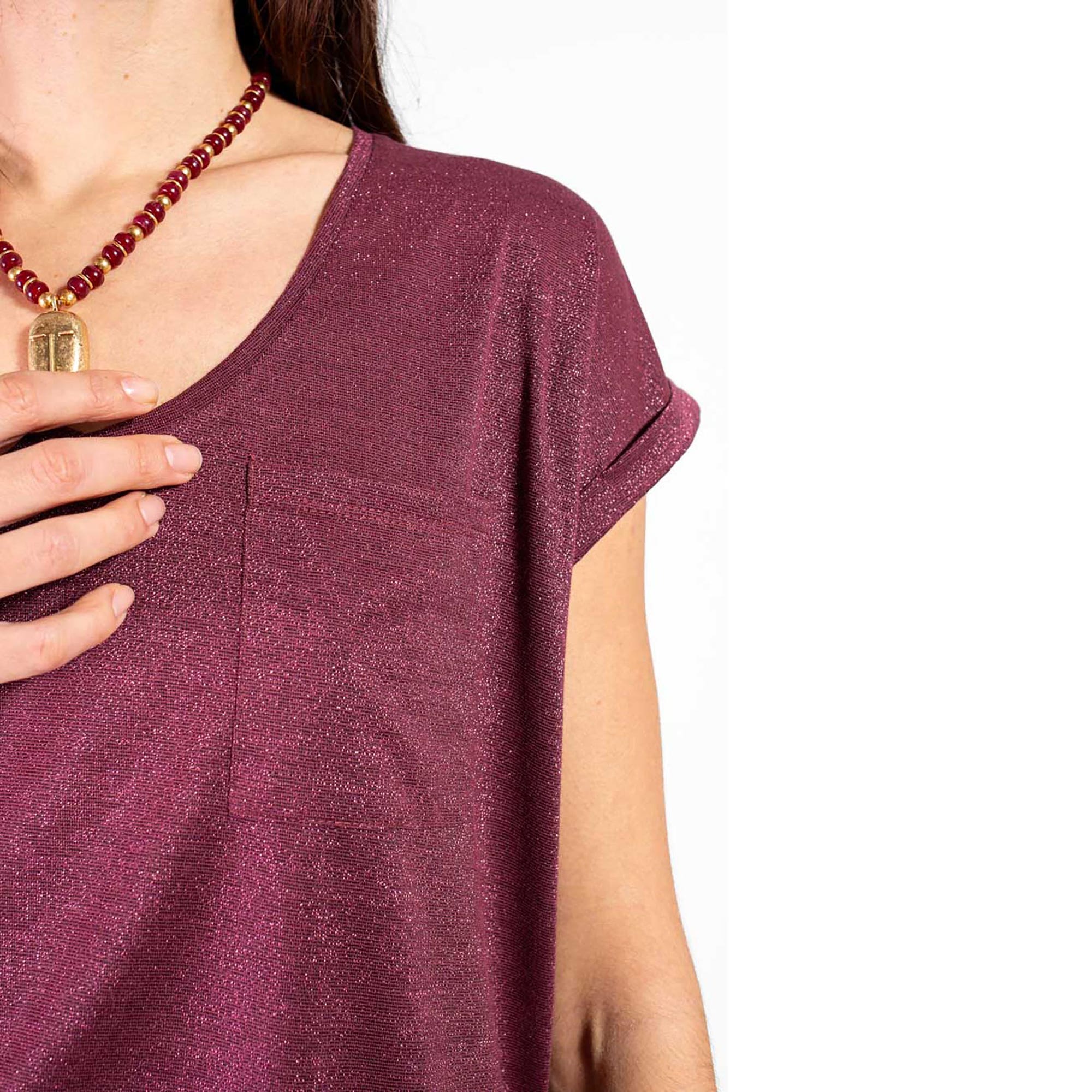 T-shirt Femme bordeaux