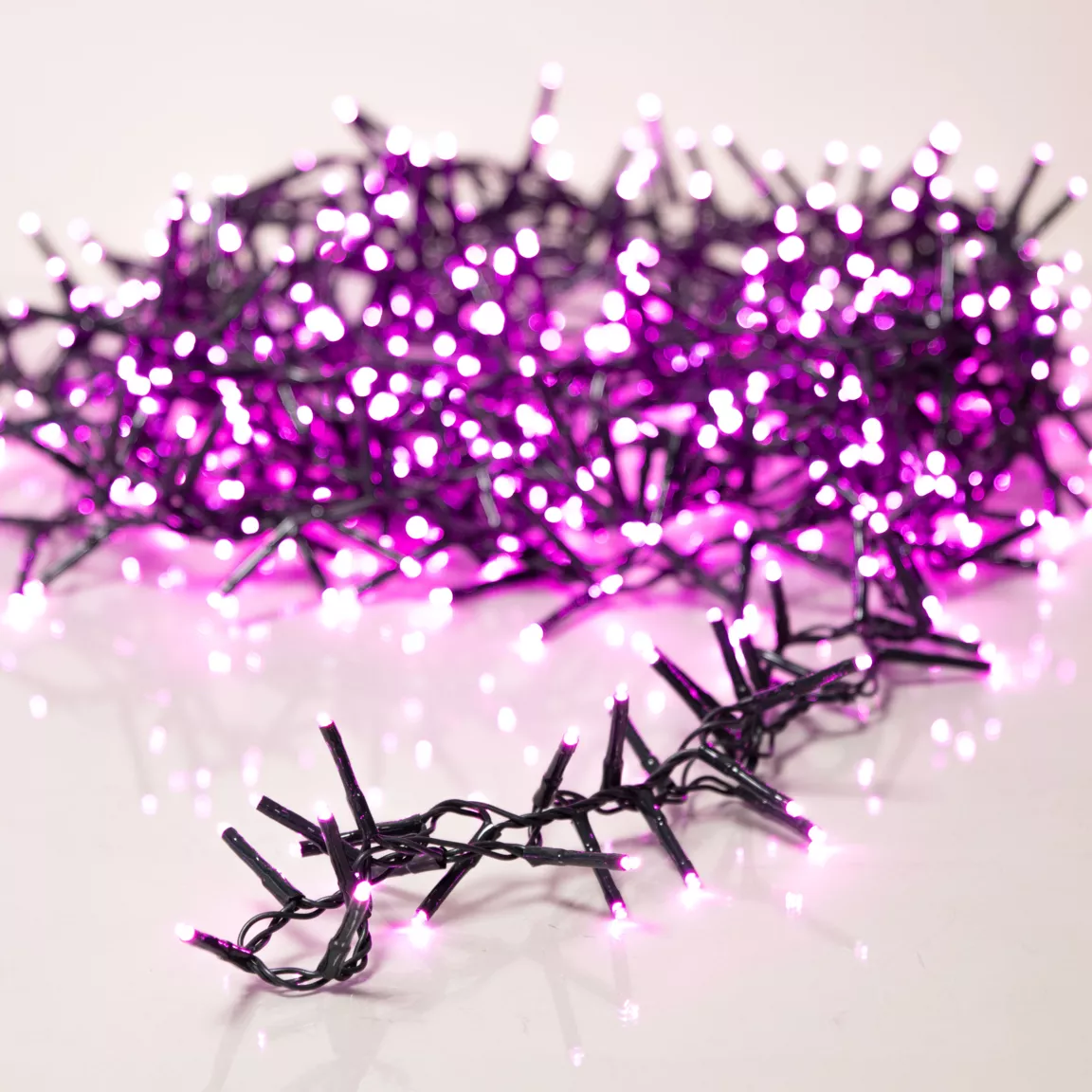 Guirlande lumineuse 22,5 m 1000 LED câble vert Luxe Rose