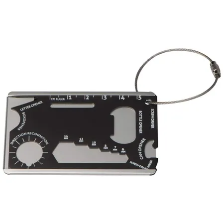 Macma Survival Kofferanhänger aus Aluminium, mit 8 Funktionen