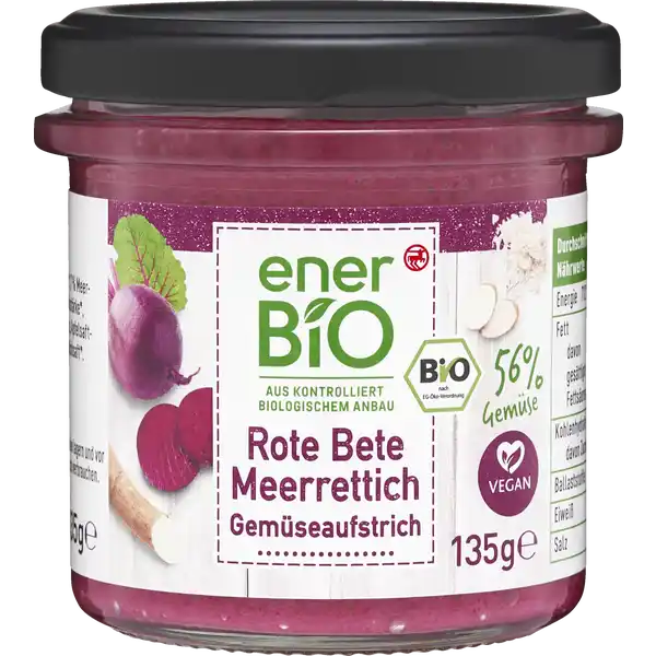 Rote Bete Meerrettich Gemüseaufstrich