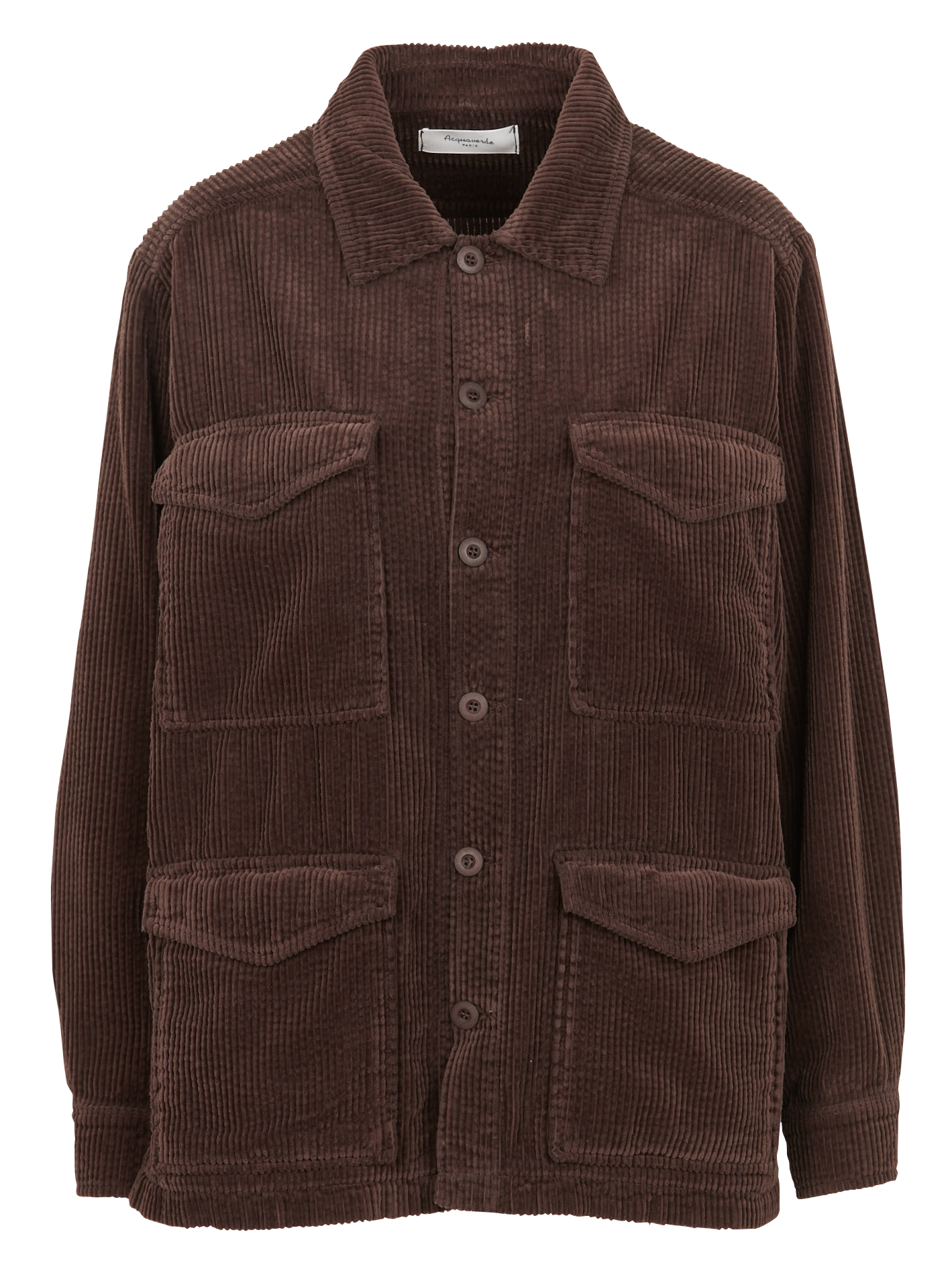 CARRIE - Veste col classique ample en coton | Marron