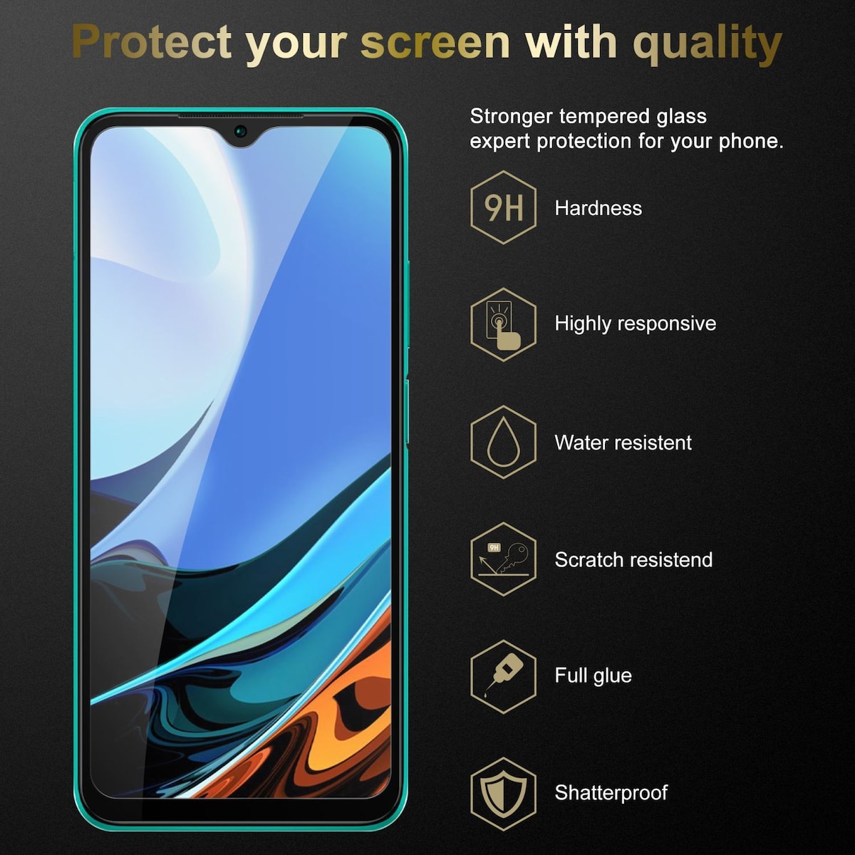 Xiaomi RedMi 9T / POCO M3 Skjermbeskytter Skärmskydd