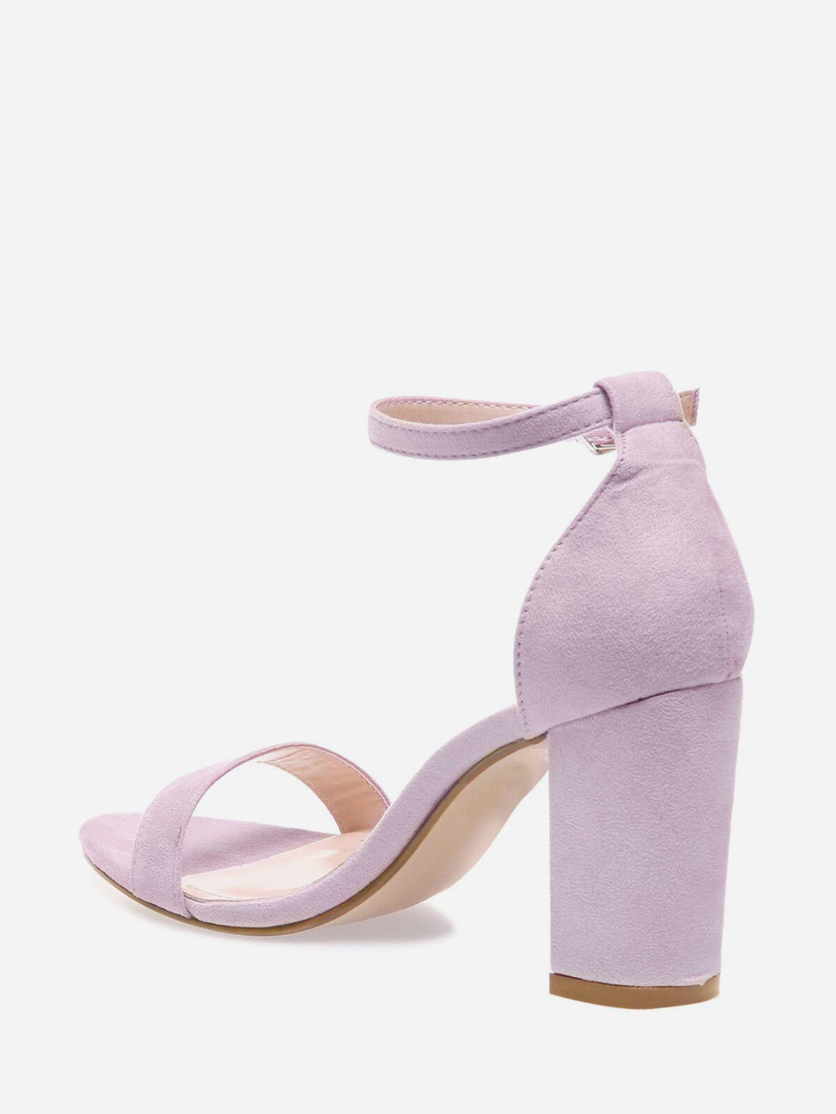 Sandales à brides et talon carré- Violet