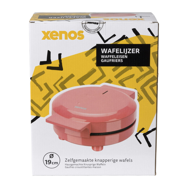 Wafelmaker - roze - ø19 cm