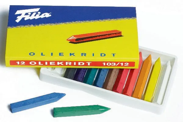 Oliekridt Filia, med spids, æske a 12 stk.