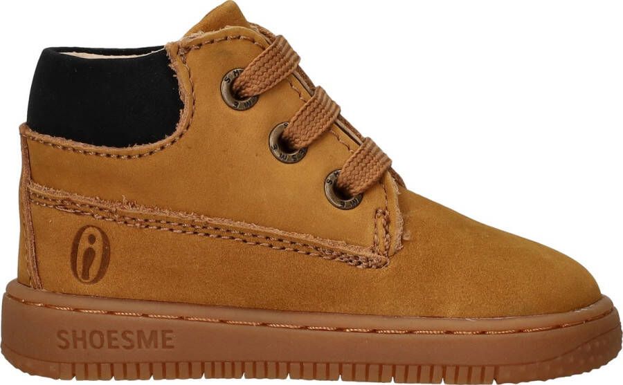 Shoesme Okergeel Veterbootje Veterschoen Kind Jongens OCHRE Nubuck