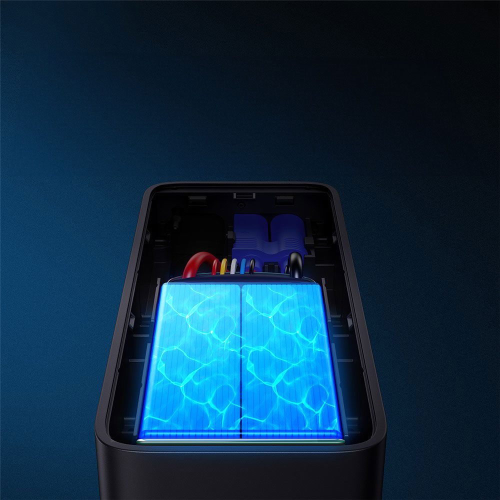 (6000mAh) Powerbank mit Jumpstart Power Starter Funktion USB C / USB A   Auto Starthilfe   LED Taschenlampe - Schwarz