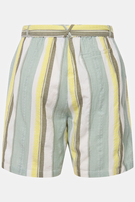 Shorts Rose, Streifen, weites Bein, Elastikbund