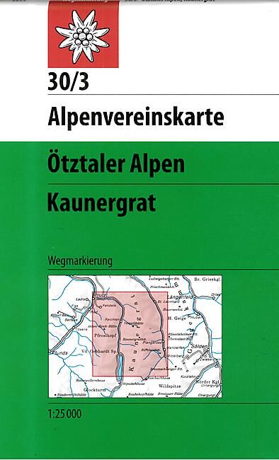 ALPENVEREIN - 30 3 OZTALER ALPEN KAUNERGRAT 1 25 000