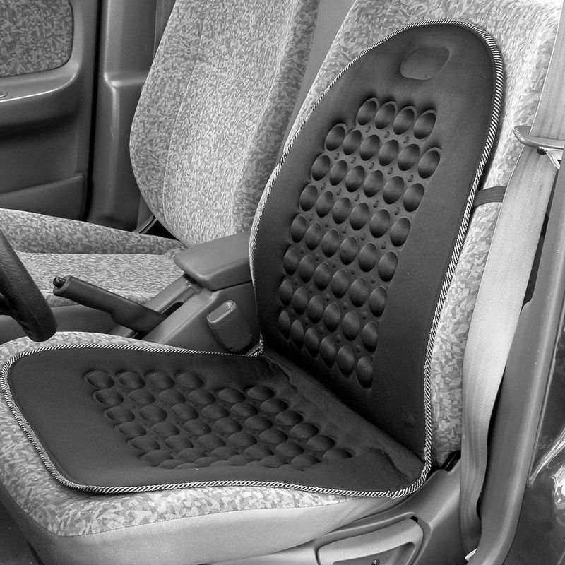Carpoint - Stoelkussen - Zwart - Schuimrubber - Voor Rugklachten