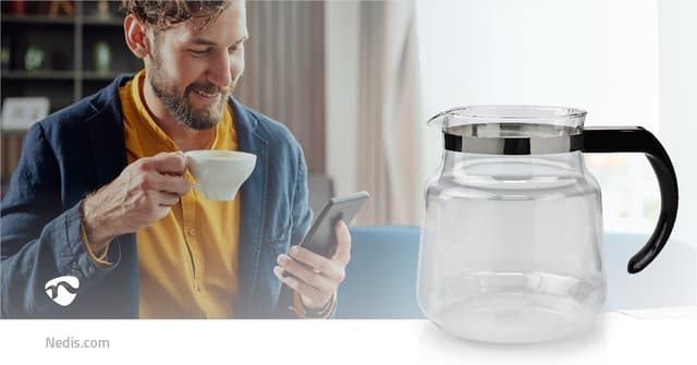 Nedis Glas Kaffe Kande | Kompatibel med: Moccamaster K / KB/ 1 0PL / Excellent 10S | 1.2 l | Sort