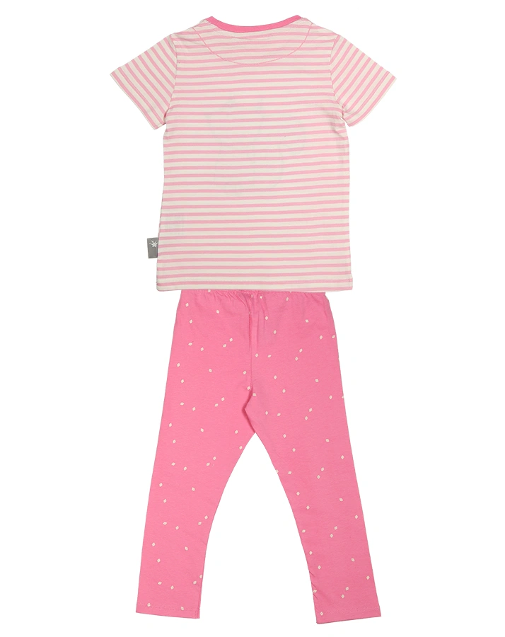 Schlafanzug LITTLE SQUIRREL 2-teilig in rosa/offwhite