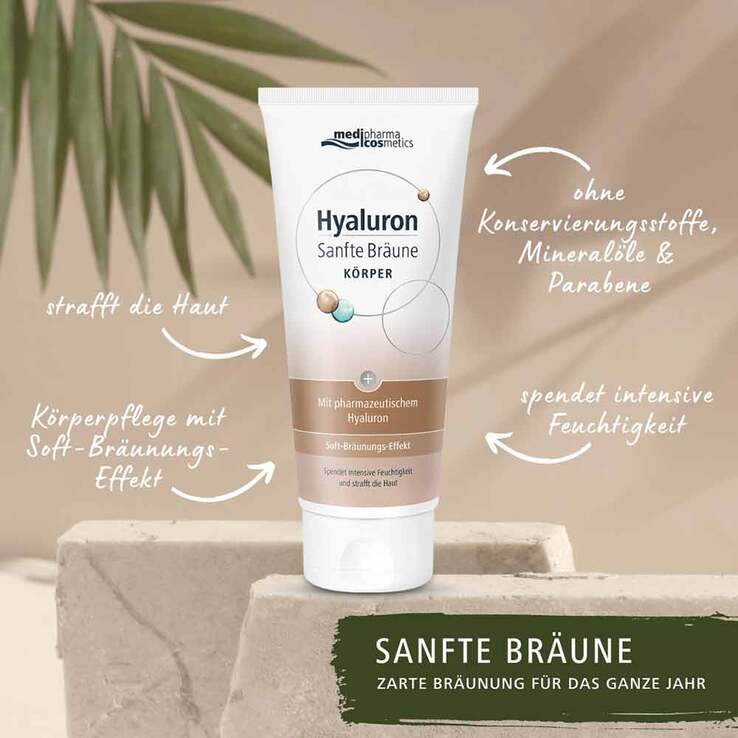 Hyaluron Sanfte Bräune Körperpflege Creme, 200 ml