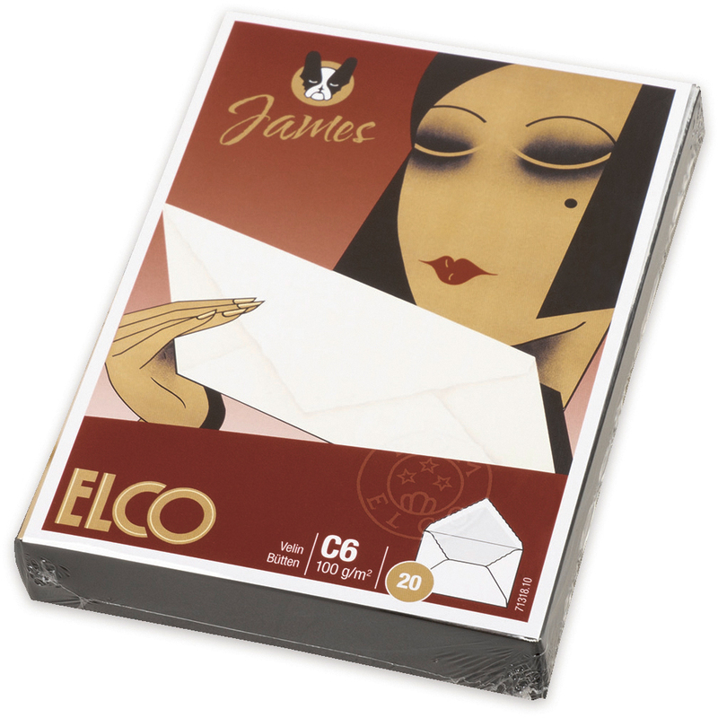 Elco James Velin Couvert, C6, 20 Stück