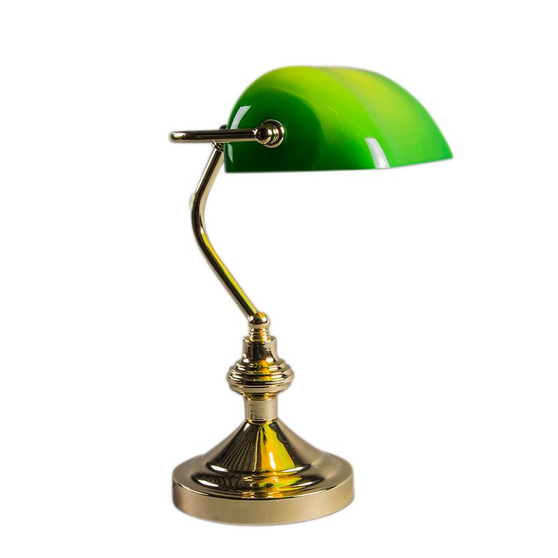 Smart tafellamp messing met groen glas incl. Wifi P45  - Banker