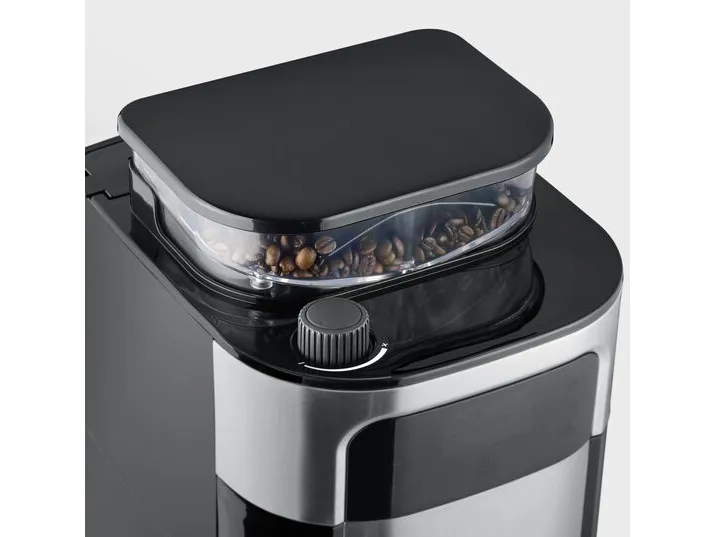 SEVERIN KA 4814 - Kaffemaskine - 8 kopper - børstet rustfrit stål/sort