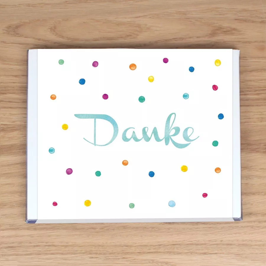 Nikima Papeterie AUFKLEBER SET - Merci Danke bunte Punkte Abschiedsgeschenk Kita Erzieher bunt