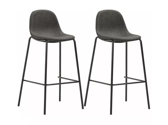Ensemble de bar 3 pcs Tissu Gris foncé