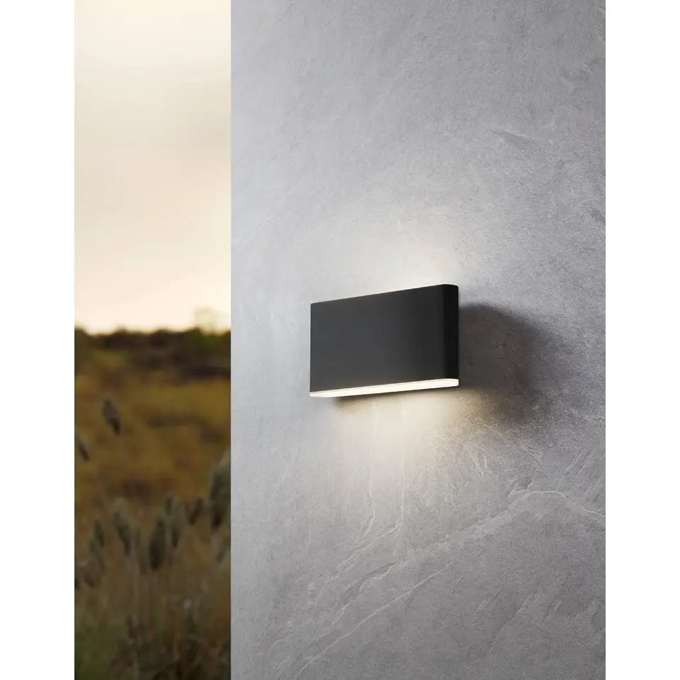 EGLO Grutti Wandlamp - LED - 17,5 cm - Antraciet