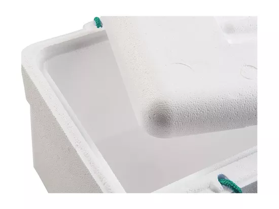 Glacière, réfrigérateur, refroidisseur en polystyrène coloris blanc, capacité 11 L - Longueur 35 x Profondeur 22.5 x Hauteur 27 cm