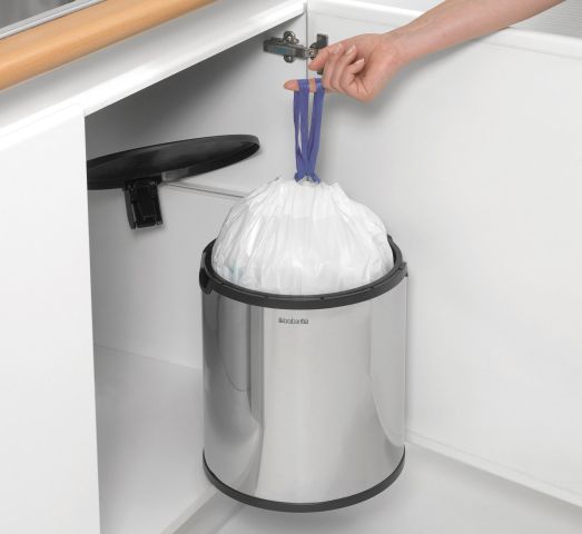 Inbouwemmer Built-In Bin, 15 liter - Brilliant Steel