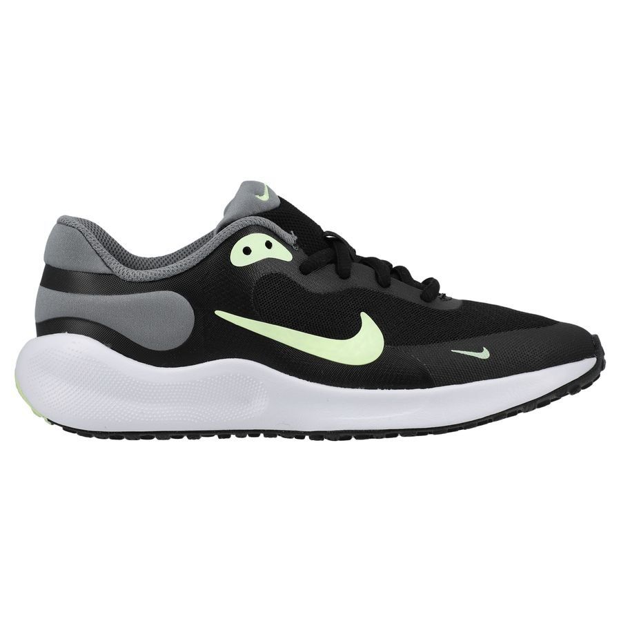 Nike Chaussures de Running Revolution 7 - Noir/Jaune Fluo/Gris/Blanc Enfant
