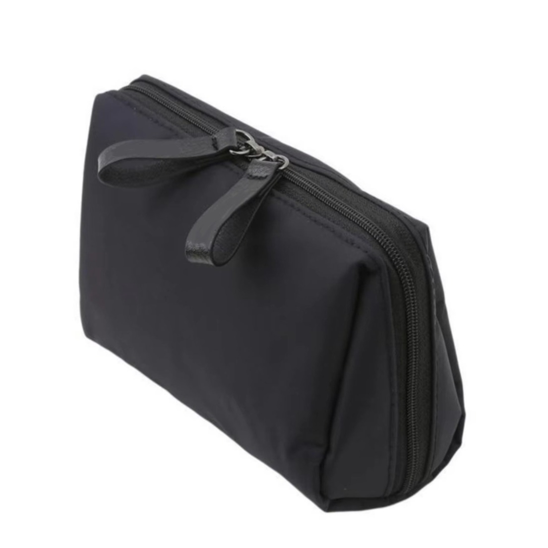 (16x10cm) Kosmetik Make Up Tasche Necessaire Organizer Bag mit Reissverschluss - Schwarz