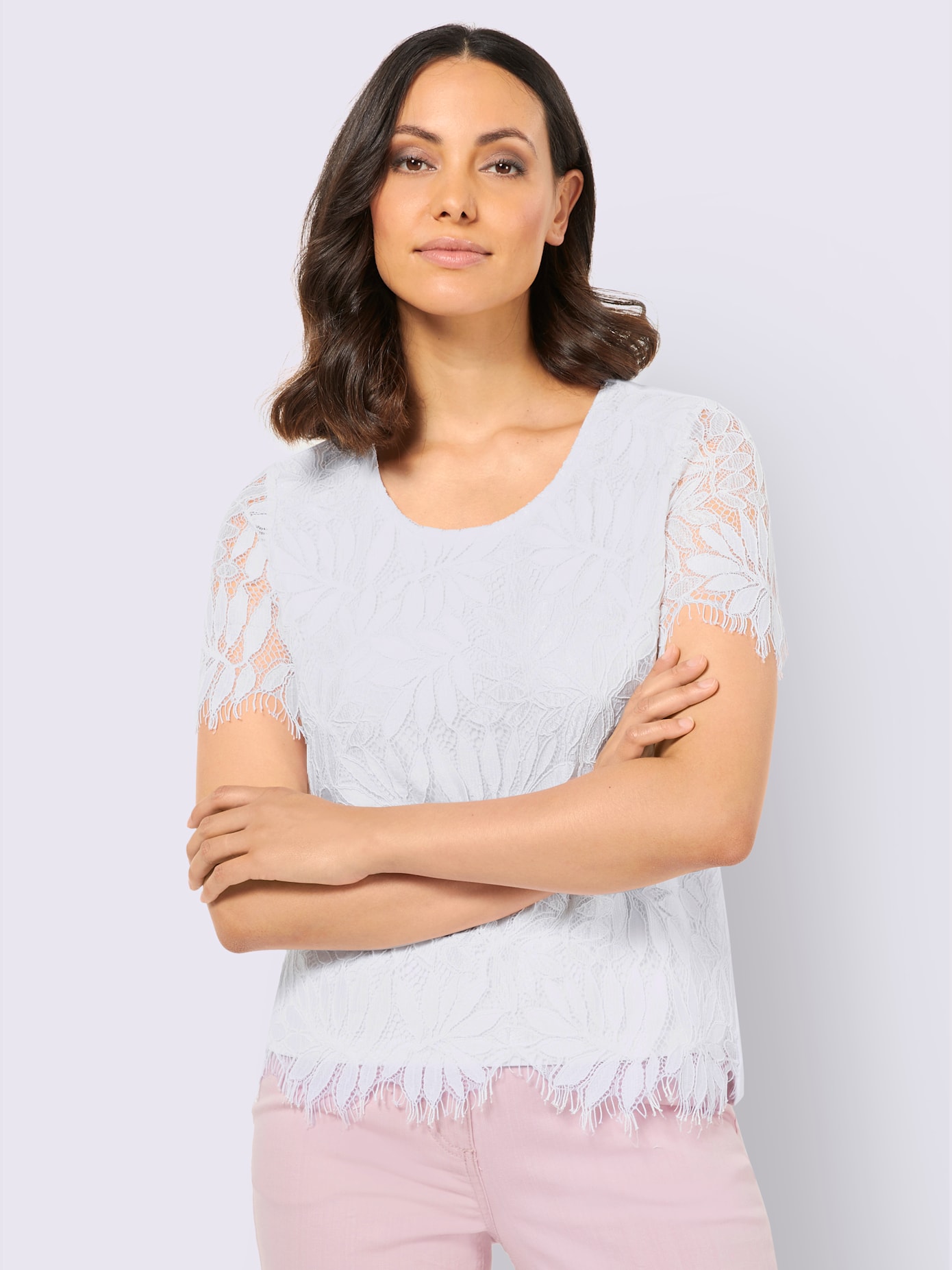 T-shirt en dentelle 40% viscose