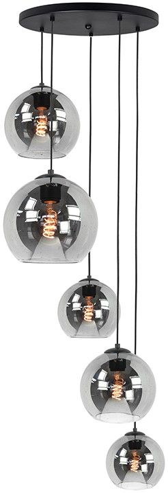 Hanglamp Zwart Rookglas Fantasy ⌀45  cm