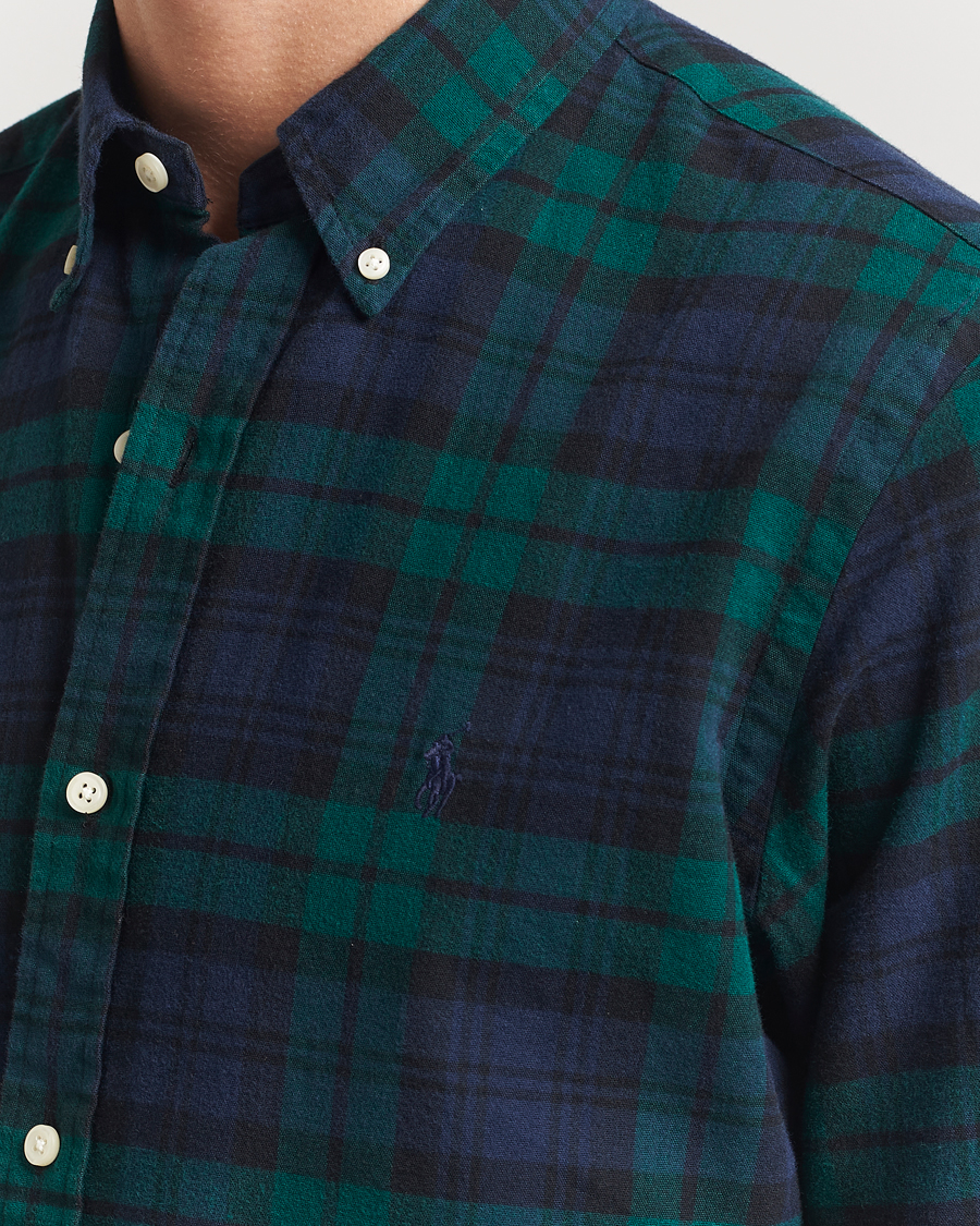 Polo Ralph Lauren Custom Fit Checked Oxford Shirt Navy/Green Multi