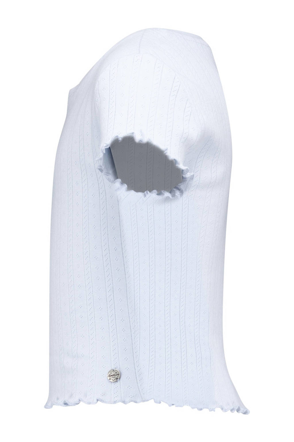 America Today T-shirt met all over print en textuur babyblauw