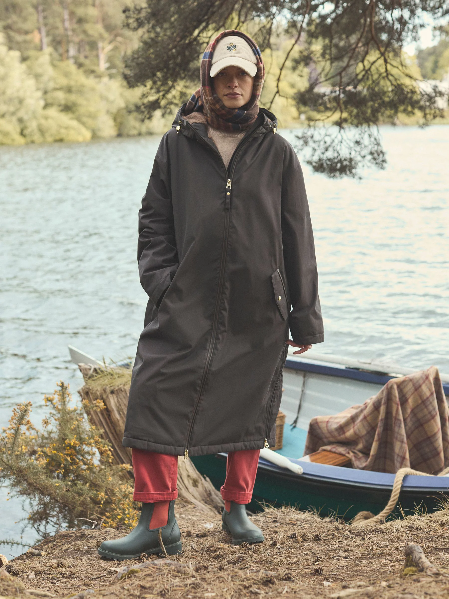 Bruin - Joules - Oversized waterdichte overall met fleece voering