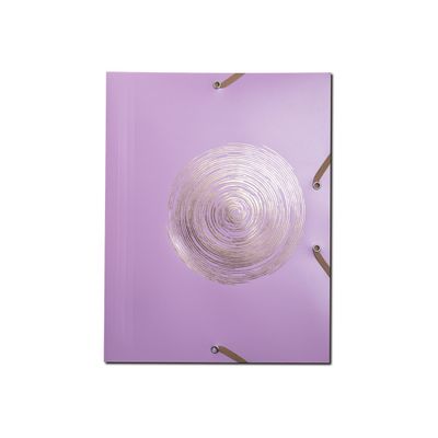 Exacompta Ellipse - Chemise à 3 rabats - A4 - pour 250 feuilles - timbre en or rose - disponible en différents coloris