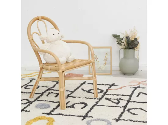 Fauteuil enfant en rotin Joseph Naturel