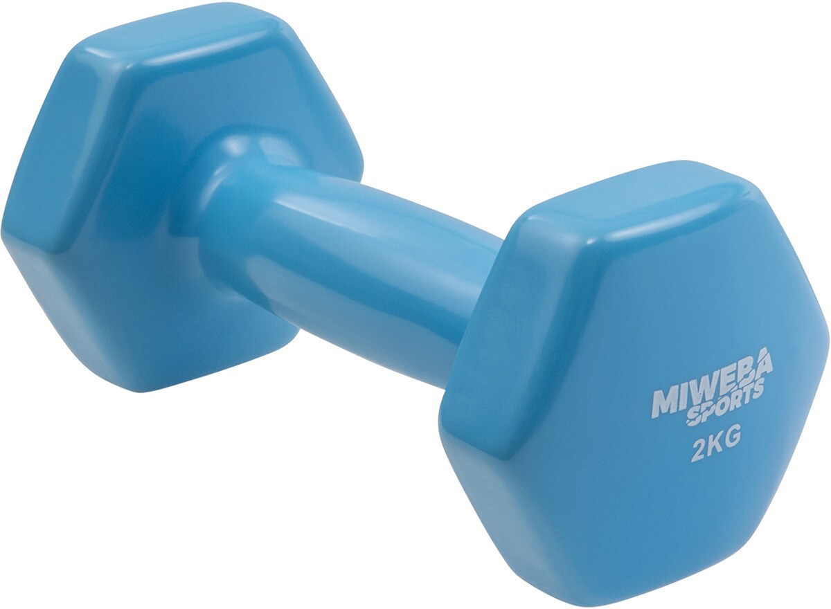 Miweba Sports Vinyl-Hanteln NKH110, Gymnastikhanteln im 2er-Set, 1-3 kg, rutschfest, bodenschonend (Türkis, 2,0 kg)