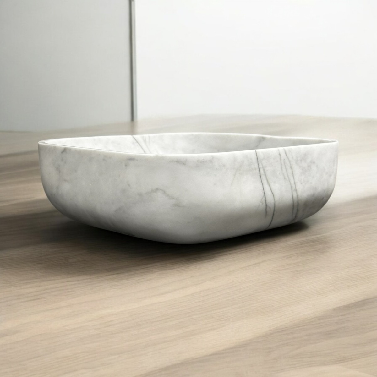 B-Stone CST Cararra marmer waskom vierkant 36cm