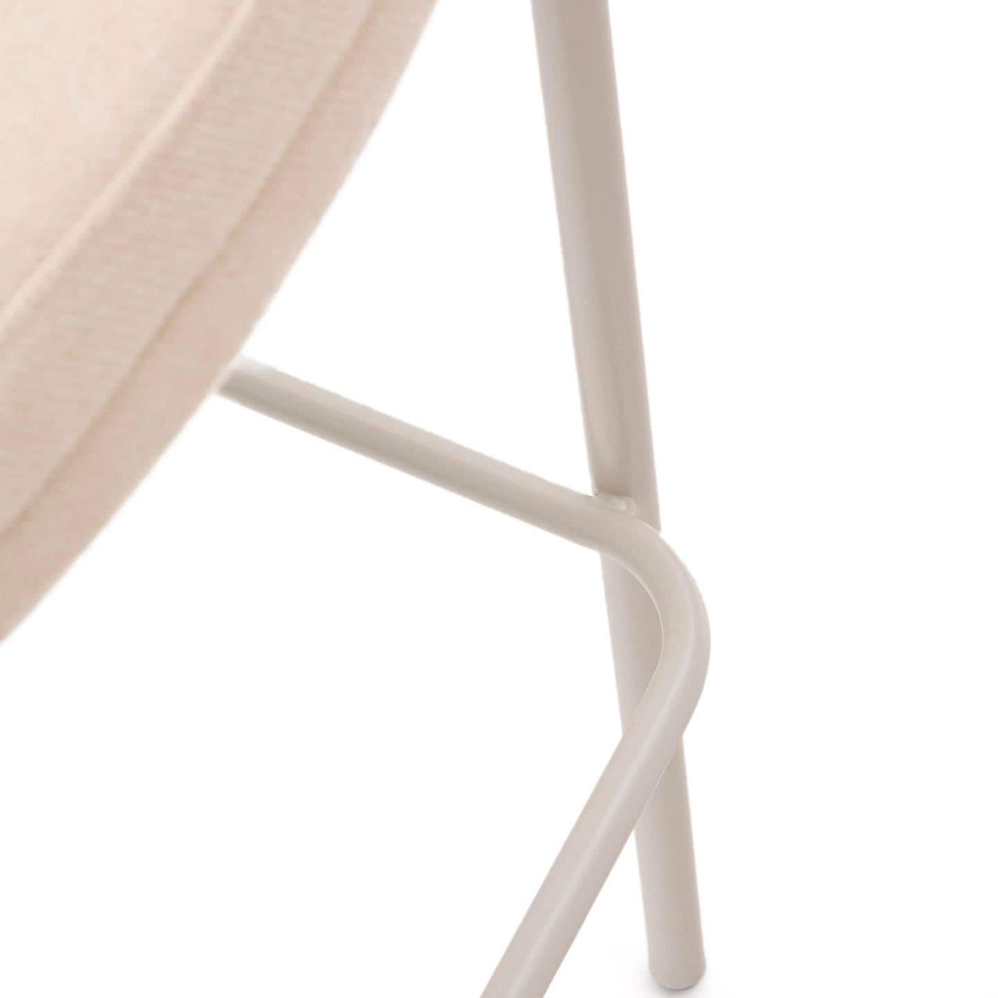 Kave Home Barhocker EAMY Chenille-Bezug beige/Metall beige